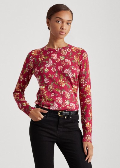 Sueter Ralph Lauren Mujer Fucsia Claro / Multicolor - Floral Cotton-Blend - LXEUN4971